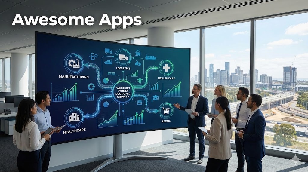 Western Sydney business app ecosystem across multiple industries